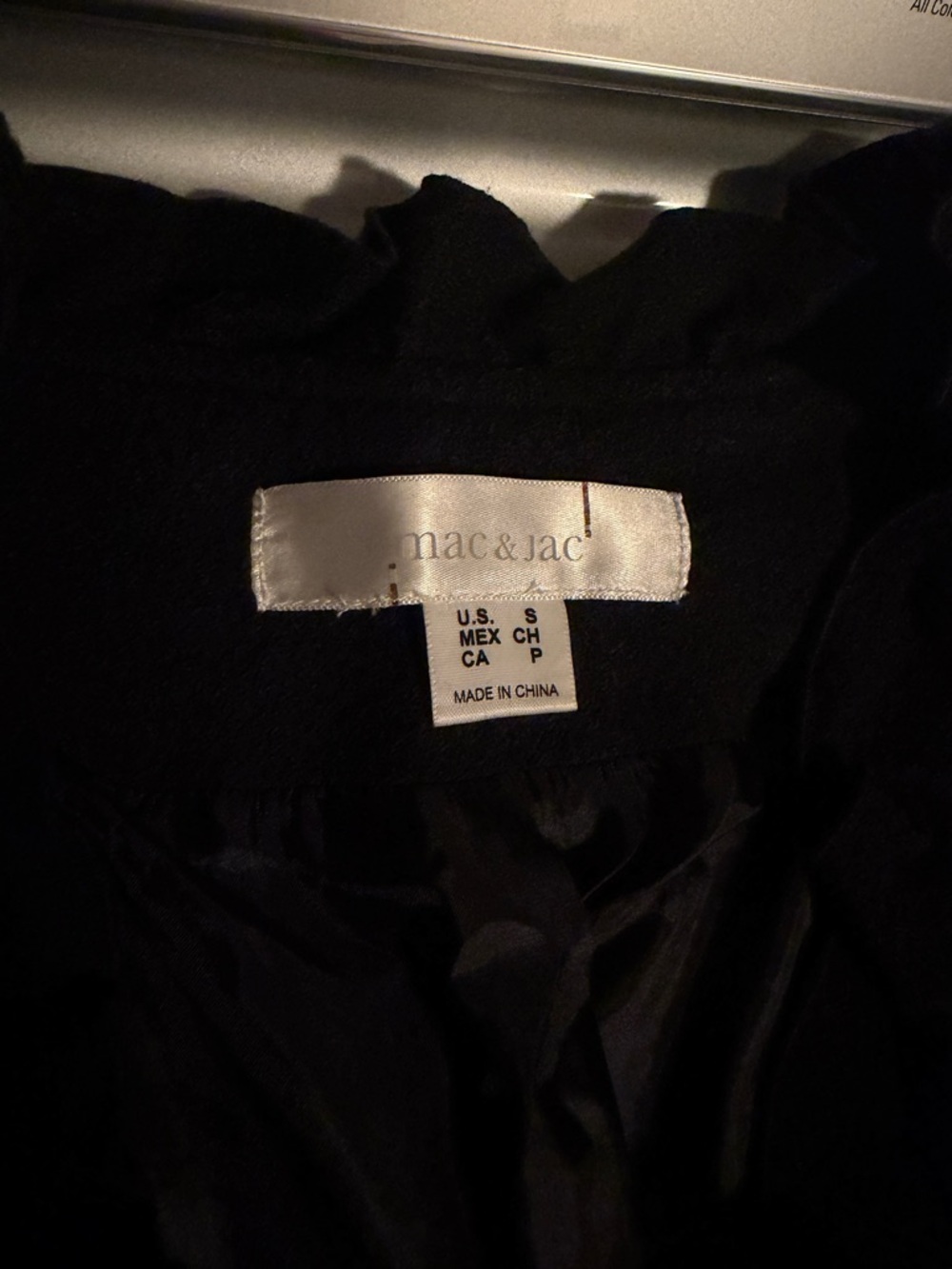 mac & jac Black Ruffle wool Jacket - Picture 2 of 6